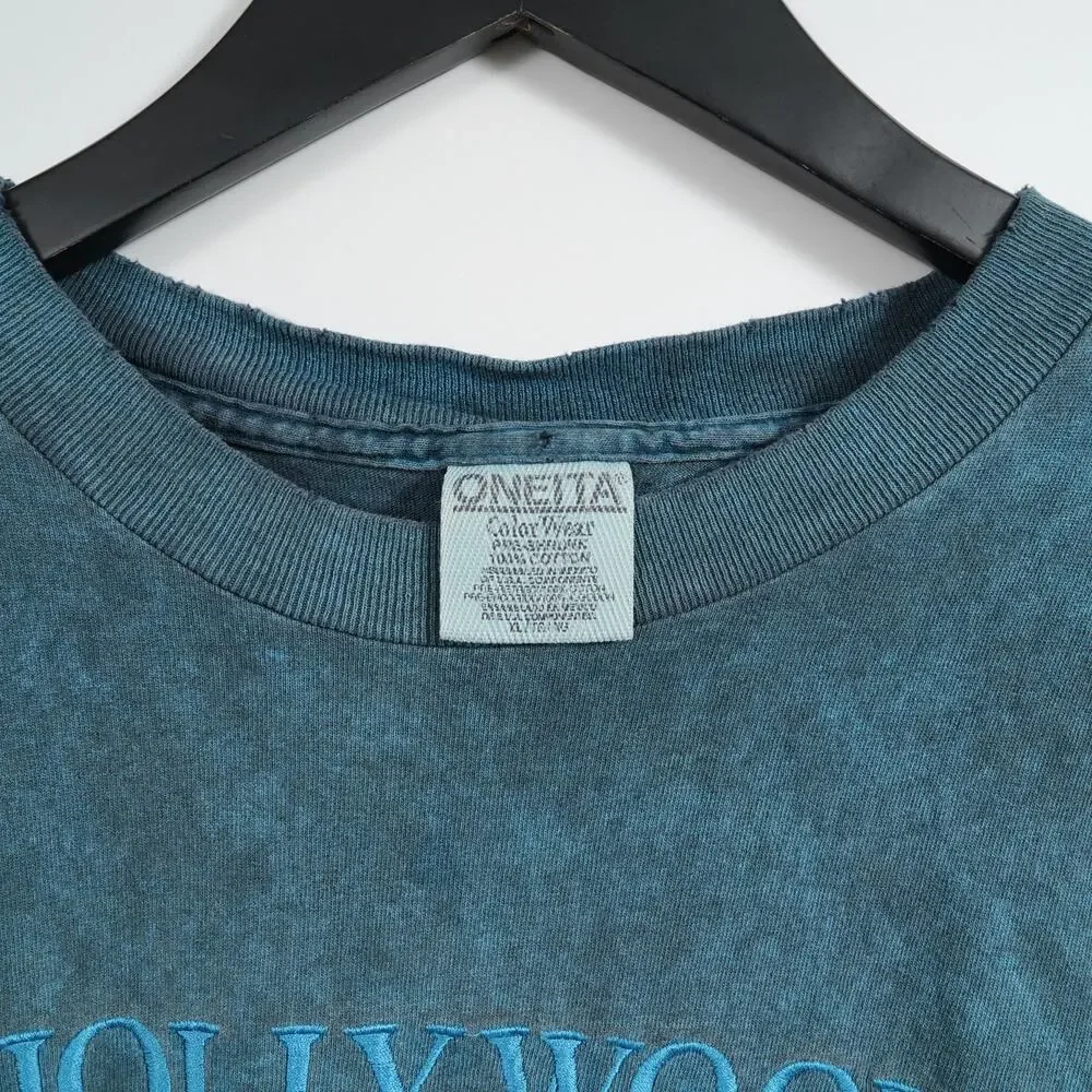 Vintage Hollywood California T Shirt Men’s XL Single Stitch Black 90s USA